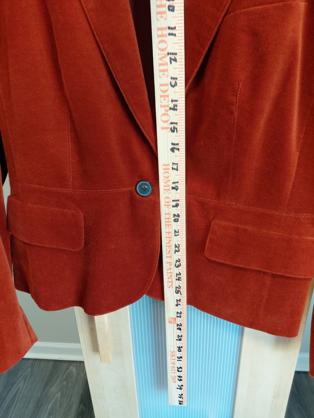 Talbots Rust Velvet Single-Button Blazer - Picture 5 of 9